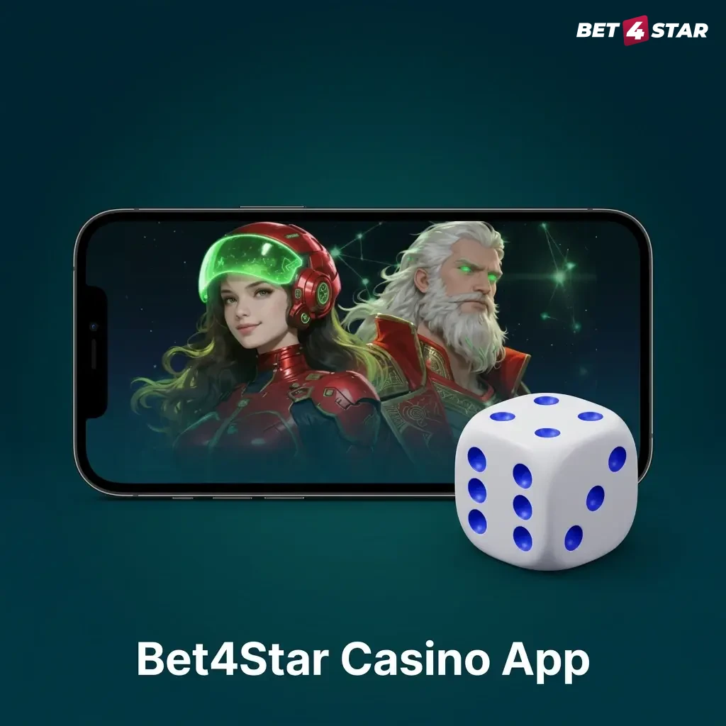 Bet4Star Casino app interface showing slots, table games, and live dealer options from top providers like Pragmatic Play and Evolution
