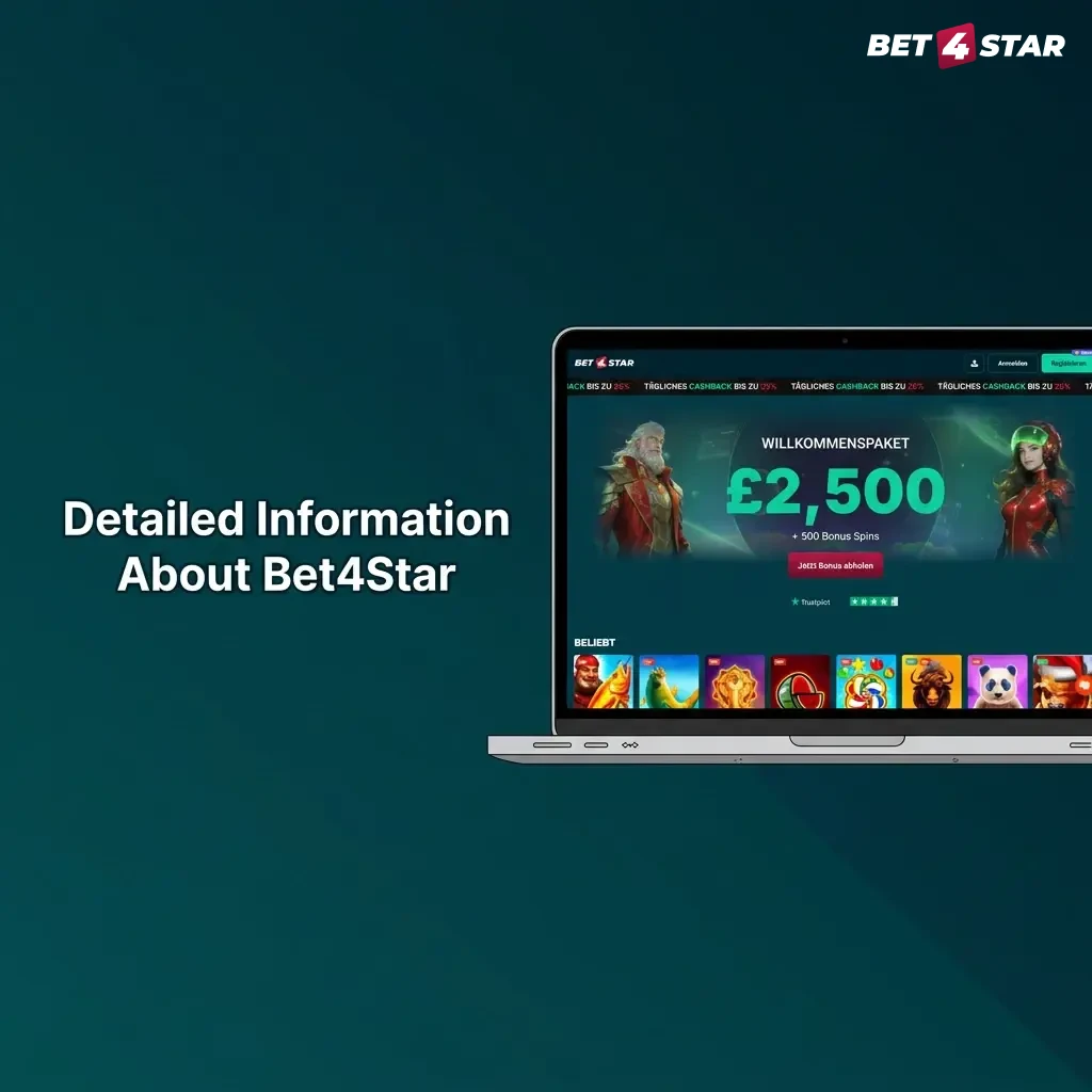 Bet4Star platform showing sports betting, casino games, mobile apps, and secure account features for UK players.