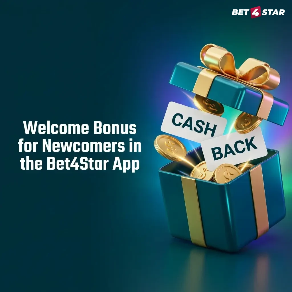 Bet4Star app welcome bonus screen showing sports and casino offers with 100% match up to £2,500 for new users