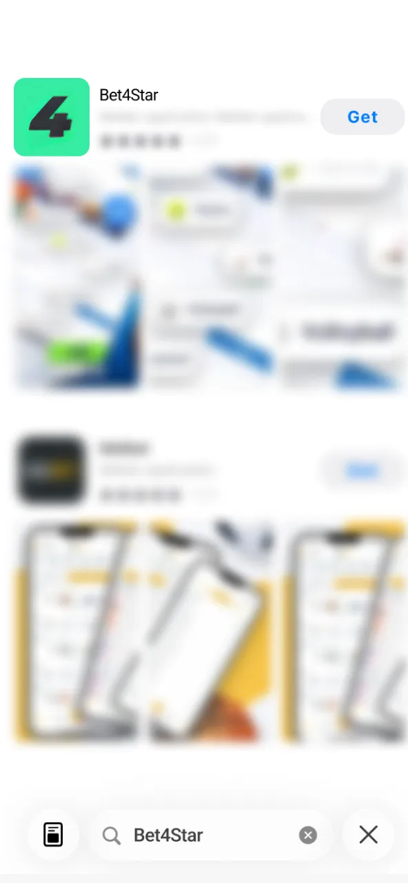 The App Store opens with the Bet4Star app once you follow the link.